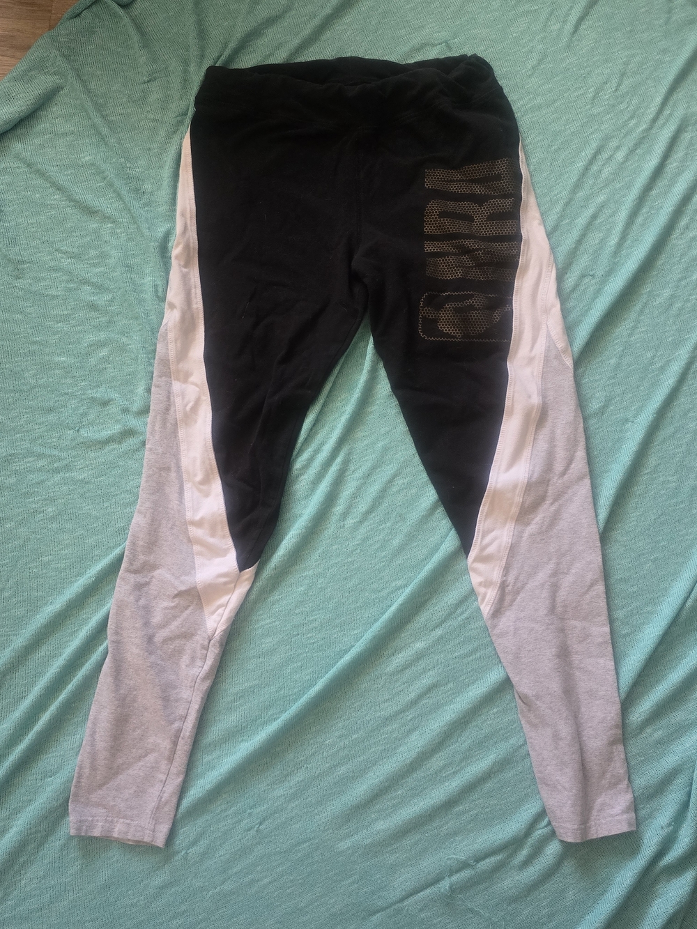 NBA Black, Light Gray and White Colorblock Girls' Leggings